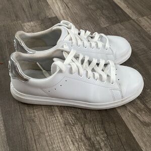 Tory Burch White and Silver Sneakers 7